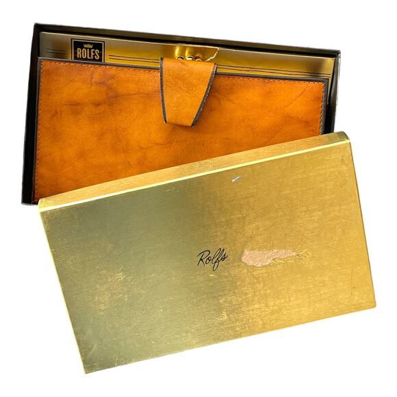 Rolfes Handbags - Rolfes Vintage Leather Wallet Setmaker IOB Kisslock Cowhide IOB
